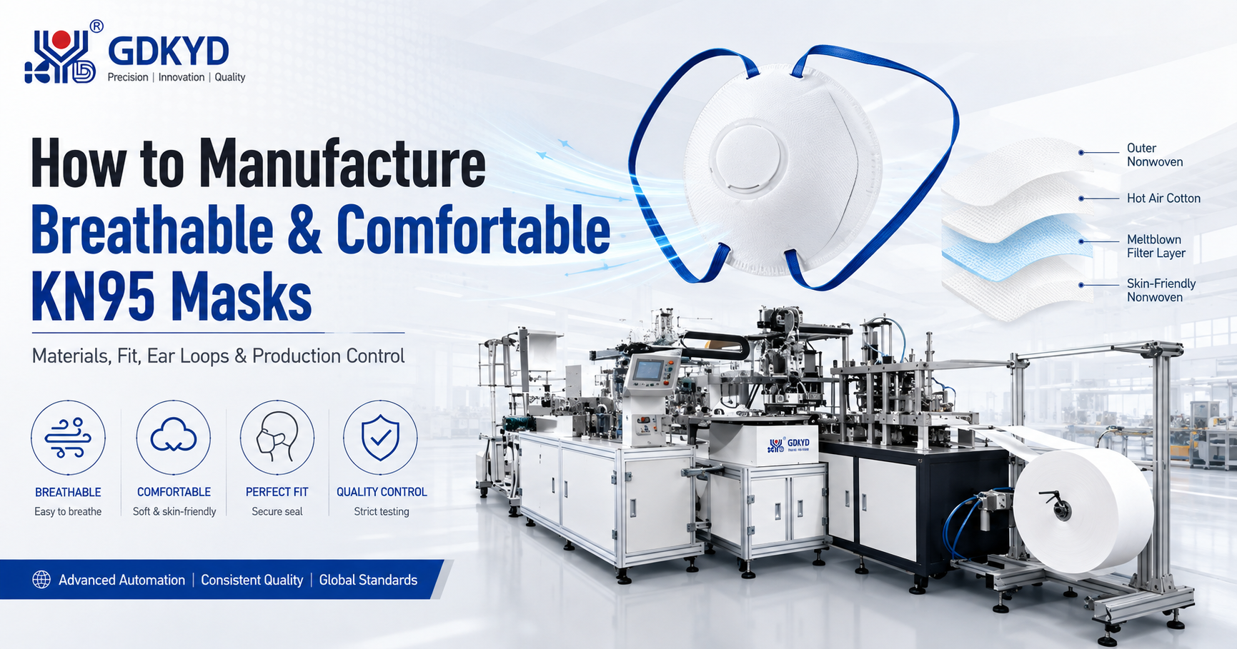How to Manufacture Breathable and Comfortable KN95 Masks: Materials, Fit, Ear Loops & Production Control